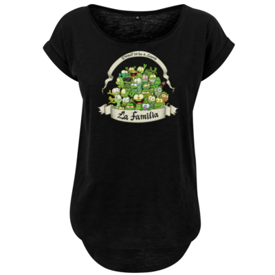 Motiv: Ladies Long Slub Tee - LaFamilia - bestimme auf Wunsch Details wie Produkt, Grösse, Farbe und Position selbst ! Motiv: Ladies Long Slub Tee - LaFamilia