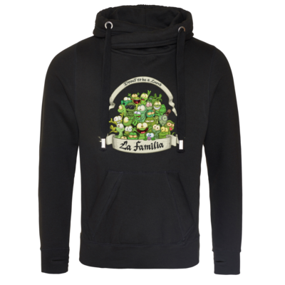 Motiv: Cross Neck Hoodie - LaFamilia - bestimme auf Wunsch Details wie Produkt, Grösse, Farbe und Position selbst ! Motiv: Cross Neck Hoodie - LaFamilia