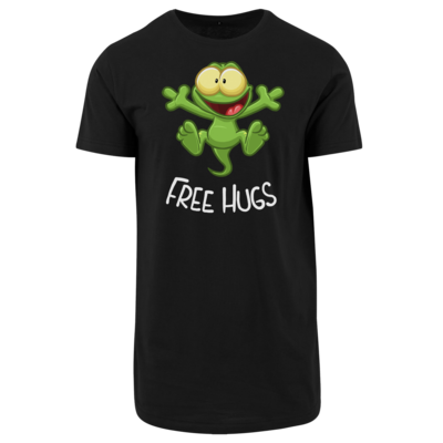 Motiv: Shaped Long Tee - FreeHugs - bestimme auf Wunsch Details wie Produkt, Grösse, Farbe und Position selbst ! Motiv: Shaped Long Tee - FreeHugs