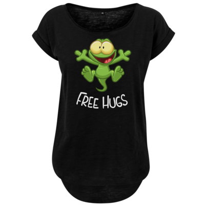 Motiv: Ladies Long Slub Tee - FreeHugs - bestimme auf Wunsch Details wie Produkt, Grösse, Farbe und Position selbst ! Motiv: Ladies Long Slub Tee - FreeHugs