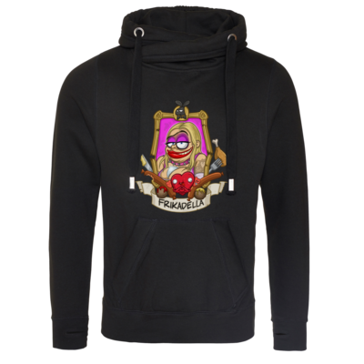 Motiv: Cross Neck Hoodie - Frikadella - bestimme auf Wunsch Details wie Produkt, Grösse, Farbe und Position selbst ! Motiv: Cross Neck Hoodie - Frikadella
