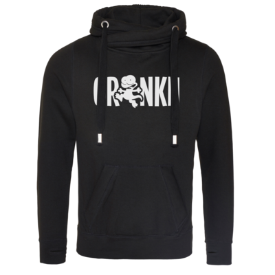 Motiv: Cross Neck Hoodie - Lurch sw - bestimme auf Wunsch Details wie Produkt, Grösse, Farbe und Position selbst ! Motiv: Cross Neck Hoodie - Lurch sw