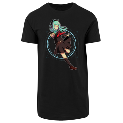 Motiv: Shaped Long Tee - Modus Yandere - bestimme auf Wunsch Details wie Produkt, Grösse, Farbe und Position selbst ! Motiv: Shaped Long Tee - Modus Yandere