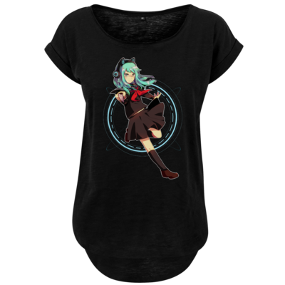 Motiv: Ladies Long Slub Tee - Modus Yandere - bestimme auf Wunsch Details wie Produkt, Grösse, Farbe und Position selbst ! Motiv: Ladies Long Slub Tee - Modus Yandere
