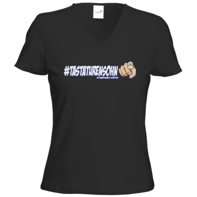 Motiv: T-Shirts Damen V-Neck FAIR WEAR - Kampfkunst Lifestyle - Tastaturensohn - bestimme auf Wunsch Details wie Produkt, Grösse, Farbe und Position selbst ! Motiv: T-Shirts Damen V-Neck FAIR WEAR - Kampfkunst Lifestyle - Tastaturensohn