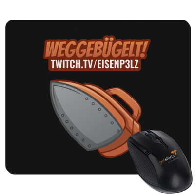 Motiv: Mousepad Textil - Weggebügelt - bestimme auf Wunsch Details wie Produkt, Grösse, Farbe und Position selbst ! Motiv: Mousepad Textil - Weggebügelt