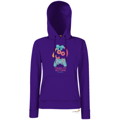 Motiv: Hoodie Damen Classic - Touch My Buttons - bestimme auf Wunsch Details wie Produkt, Grösse, Farbe und Position selbst ! Motiv: Hoodie Damen Classic - Touch My Buttons