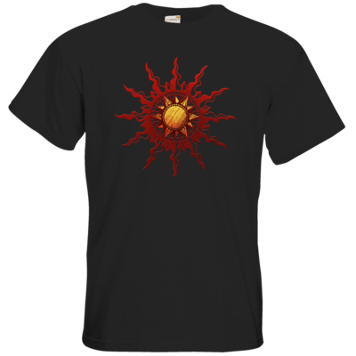 Motiv: T-Shirt Premium FAIR WEAR - Götter - Praios - Symbol - bestimme auf Wunsch Details wie Produkt, Grösse, Farbe und Position selbst ! Motiv: T-Shirt Premium FAIR WEAR - Götter - Praios - Symbol
