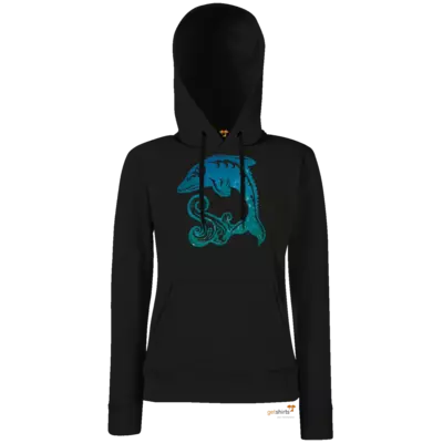 Motiv: Hoodie Damen Classic - Götter - Efferd - Symbol - bestimme auf Wunsch Details wie Produkt, Grösse, Farbe und Position selbst ! Motiv: Hoodie Damen Classic - Götter - Efferd - Symbol