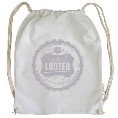 Motiv: Cotton Gymsac - Looter hell - bestimme auf Wunsch Details wie Produkt, Grösse, Farbe und Position selbst ! Motiv: Cotton Gymsac - Looter hell