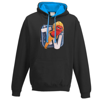 Motiv: Two-Tone Hoodie - RBTV 2018 - Senderlogo - bestimme auf Wunsch Details wie Produkt, Grösse, Farbe und Position selbst ! Motiv: Two-Tone Hoodie - RBTV 2018 - Senderlogo
