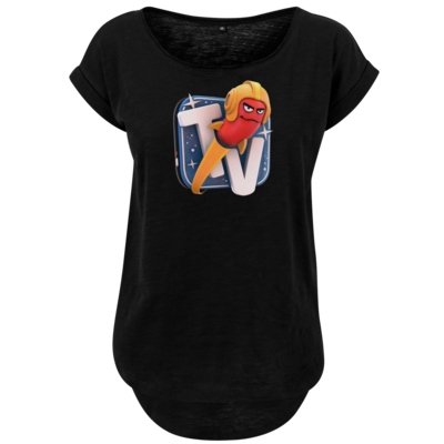 Motiv: Ladies Long Slub Tee - RBTV 2018 - Senderlogo - bestimme auf Wunsch Details wie Produkt, Grösse, Farbe und Position selbst ! Motiv: Ladies Long Slub Tee - RBTV 2018 - Senderlogo