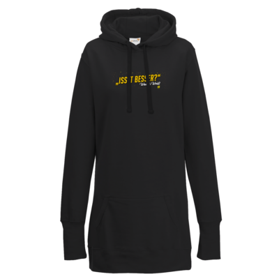 Motiv: Lady Longline Hoodie - Walter Weiss - Isset besser - bestimme auf Wunsch Details wie Produkt, Grösse, Farbe und Position selbst ! Motiv: Lady Longline Hoodie - Walter Weiss - Isset besser
