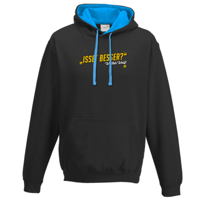 Motiv: Two-Tone Hoodie - Walter Weiss - Isset besser - bestimme auf Wunsch Details wie Produkt, Grösse, Farbe und Position selbst ! Motiv: Two-Tone Hoodie - Walter Weiss - Isset besser