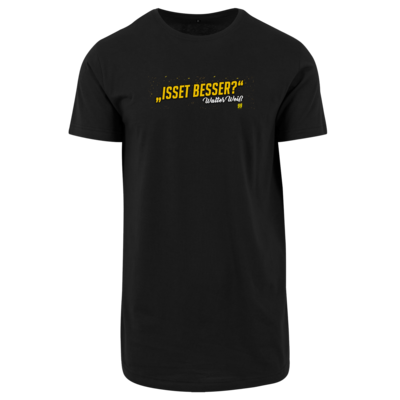 Motiv: Shaped Long Tee - Walter Weiss - Isset besser - bestimme auf Wunsch Details wie Produkt, Grösse, Farbe und Position selbst ! Motiv: Shaped Long Tee - Walter Weiss - Isset besser