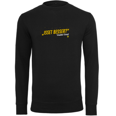 Motiv: Light Crew Sweatshirt - Walter Weiss - Isset besser - bestimme auf Wunsch Details wie Produkt, Grösse, Farbe und Position selbst ! Motiv: Light Crew Sweatshirt - Walter Weiss - Isset besser