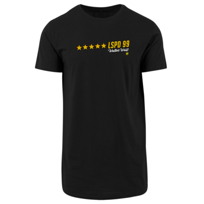Motiv: Shaped Long Tee - Walter Weiss - LSPD 99 - bestimme auf Wunsch Details wie Produkt, Grösse, Farbe und Position selbst ! Motiv: Shaped Long Tee - Walter Weiss - LSPD 99
