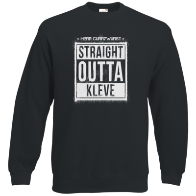 Motiv: Sweatshirt Classic - Curry - Straight Outta Kleve - bestimme auf Wunsch Details wie Produkt, Grösse, Farbe und Position selbst ! Motiv: Sweatshirt Classic - Curry - Straight Outta Kleve
