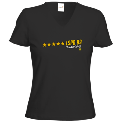 Motiv: T-Shirts Damen V-Neck FAIR WEAR - Walter Weiss - LSPD 99 - bestimme auf Wunsch Details wie Produkt, Grösse, Farbe und Position selbst ! Motiv: T-Shirts Damen V-Neck FAIR WEAR - Walter Weiss - LSPD 99