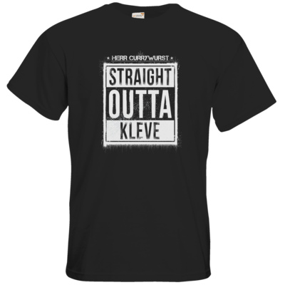 Motiv: T-Shirt Premium FAIR WEAR - Curry - Straight Outta Kleve - bestimme auf Wunsch Details wie Produkt, Grösse, Farbe und Position selbst ! Motiv: T-Shirt Premium FAIR WEAR - Curry - Straight Outta Kleve