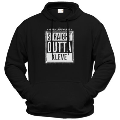 Motiv: Hoodie Premium FAIR WEAR - Curry - Straight Outta Kleve - bestimme auf Wunsch Details wie Produkt, Grösse, Farbe und Position selbst ! Motiv: Hoodie Premium FAIR WEAR - Curry - Straight Outta Kleve