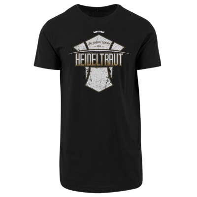 Motiv: Shaped Long Tee - Heidelwurst Merch - Heideltraut - Slogan - bestimme auf Wunsch Details wie Produkt, Grösse, Farbe und Position selbst ! Motiv: Shaped Long Tee - Heidelwurst Merch - Heideltraut - Slogan