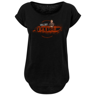 Motiv: Ladies Long Slub Tee - Heidelwurst Merch - Curry - Vollzeit Traitor - bestimme auf Wunsch Details wie Produkt, Grösse, Farbe und Position selbst ! Motiv: Ladies Long Slub Tee - Heidelwurst Merch - Curry - Vollzeit Traitor