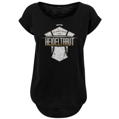 Motiv: Ladies Long Slub Tee - Heidelwurst Merch - Heideltraut - Slogan - bestimme auf Wunsch Details wie Produkt, Grösse, Farbe und Position selbst ! Motiv: Ladies Long Slub Tee - Heidelwurst Merch - Heideltraut - Slogan