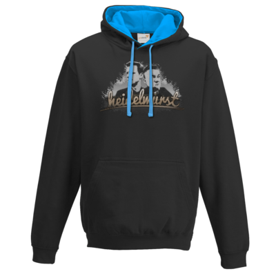 Motiv: Two-Tone Hoodie - Heidelwurst - bestimme auf Wunsch Details wie Produkt, Grösse, Farbe und Position selbst ! Motiv: Two-Tone Hoodie - Heidelwurst