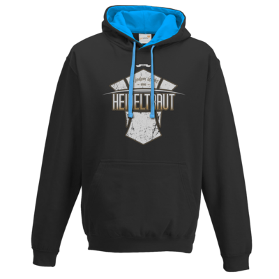 Motiv: Two-Tone Hoodie - Heidelwurst Merch - Heideltraut - Slogan - bestimme auf Wunsch Details wie Produkt, Grösse, Farbe und Position selbst ! Motiv: Two-Tone Hoodie - Heidelwurst Merch - Heideltraut - Slogan