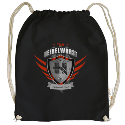 Motiv: Cotton Gymsac - Team Heidelwurst - bestimme auf Wunsch Details wie Produkt, Grösse, Farbe und Position selbst ! Motiv: Cotton Gymsac - Team Heidelwurst