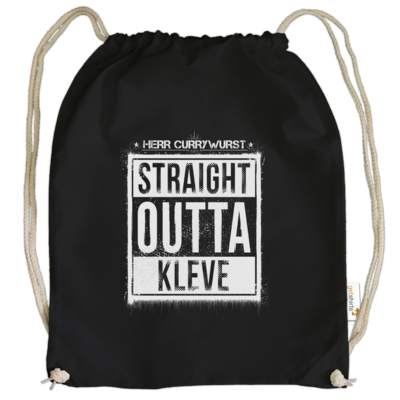Motiv: Cotton Gymsac - Curry - Straight Outta Kleve - bestimme auf Wunsch Details wie Produkt, Grösse, Farbe und Position selbst ! Motiv: Cotton Gymsac - Curry - Straight Outta Kleve