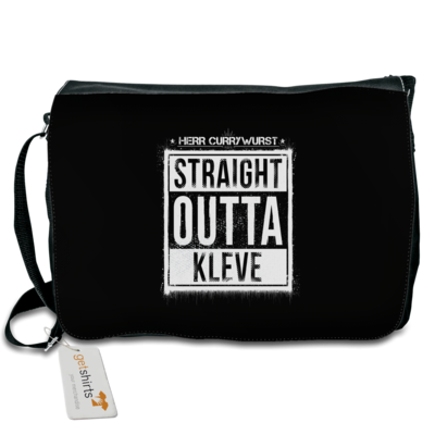 Motiv: Schultertasche - Curry - Straight Outta Kleve - bestimme auf Wunsch Details wie Produkt, Grösse, Farbe und Position selbst ! Motiv: Schultertasche - Curry - Straight Outta Kleve