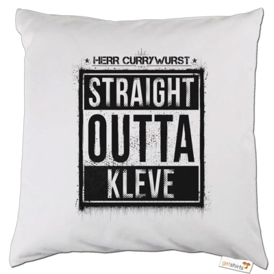 Motiv: Kissen - Curry - Straight Outta Kleve - bestimme auf Wunsch Details wie Produkt, Grösse, Farbe und Position selbst ! Motiv: Kissen - Curry - Straight Outta Kleve