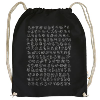 Motiv: Cotton Gymsac - Submonster hell - bestimme auf Wunsch Details wie Produkt, Grösse, Farbe und Position selbst ! Motiv: Cotton Gymsac - Submonster hell
