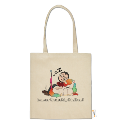 Motiv: Baumwolltasche - Immer flauschig bleiben - bestimme auf Wunsch Details wie Produkt, Grösse, Farbe und Position selbst ! Motiv: Baumwolltasche - Immer flauschig bleiben