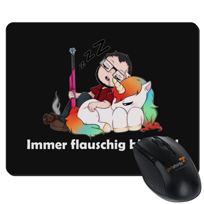 Motiv: Mousepad Textil - Immer flauschig bleiben 