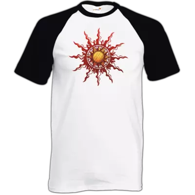 Motiv: TShirt Baseball - Götter - Praios - Symbol - bestimme auf Wunsch Details wie Produkt, Grösse, Farbe und Position selbst ! Motiv: TShirt Baseball - Götter - Praios - Symbol