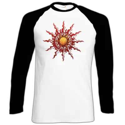 Motiv: Longsleeve Baseball T - Götter - Praios - Symbol - bestimme auf Wunsch Details wie Produkt, Grösse, Farbe und Position selbst ! Motiv: Longsleeve Baseball T - Götter - Praios - Symbol