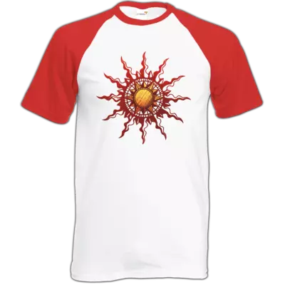 Motiv: Baseball-T FAIR WEAR - Götter - Praios - Symbol - bestimme auf Wunsch Details wie Produkt, Grösse, Farbe und Position selbst ! Motiv: Baseball-T FAIR WEAR - Götter - Praios - Symbol