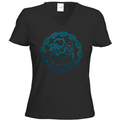 Motiv: T-Shirts Damen V-Neck FAIR WEAR - Götter - Swafnir - Symbol - bestimme auf Wunsch Details wie Produkt, Grösse, Farbe und Position selbst ! Motiv: T-Shirts Damen V-Neck FAIR WEAR - Götter - Swafnir - Symbol