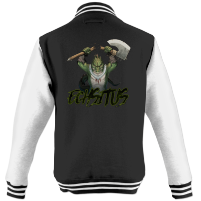 Motiv: College Jacke - Let's Plays - Echsitus - bestimme auf Wunsch Details wie Produkt, Grösse, Farbe und Position selbst ! Motiv: College Jacke - Let's Plays - Echsitus