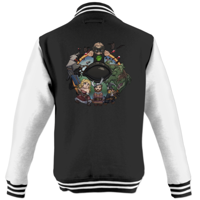 Motiv: College Jacke - Let's Plays - Das Buch Der Abenteuer - Chibi - bestimme auf Wunsch Details wie Produkt, Grösse, Farbe und Position selbst ! Motiv: College Jacke - Let's Plays - Das Buch Der Abenteuer - Chibi