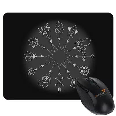 Motiv: Mousepad Textil - Götter und Dämonen - Dämonenkreis - bestimme auf Wunsch Details wie Produkt, Grösse, Farbe und Position selbst ! Motiv: Mousepad Textil - Götter und Dämonen - Dämonenkreis