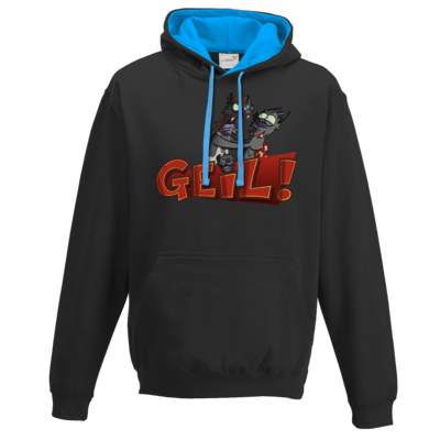 Motiv: Two-Tone Hoodie - Geil! - bestimme auf Wunsch Details wie Produkt, Grösse, Farbe und Position selbst ! Motiv: Two-Tone Hoodie - Geil!