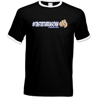 Motiv: T-Shirt Ringer - Kampfkunst Lifestyle - Tastaturensohn - bestimme auf Wunsch Details wie Produkt, Grösse, Farbe und Position selbst ! Motiv: T-Shirt Ringer - Kampfkunst Lifestyle - Tastaturensohn