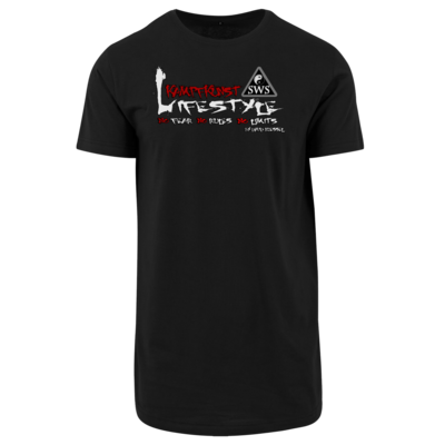 Motiv: Shaped Long Tee - Kampfkunst Lifestyle - Logo 2 - bestimme auf Wunsch Details wie Produkt, Grösse, Farbe und Position selbst ! Motiv: Shaped Long Tee - Kampfkunst Lifestyle - Logo 2