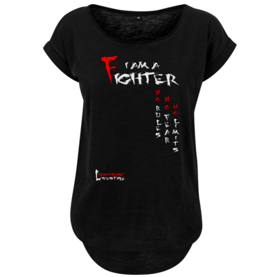 Motiv: Ladies Long Slub Tee - Kampfkunst Lifestyle - I am a Fighter - bestimme auf Wunsch Details wie Produkt, Grösse, Farbe und Position selbst ! Motiv: Ladies Long Slub Tee - Kampfkunst Lifestyle - I am a Fighter
