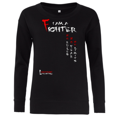 Motiv: Girlie Sweatshirt - Kampfkunst Lifestyle - I am a Fighter - bestimme auf Wunsch Details wie Produkt, Grösse, Farbe und Position selbst ! Motiv: Girlie Sweatshirt - Kampfkunst Lifestyle - I am a Fighter