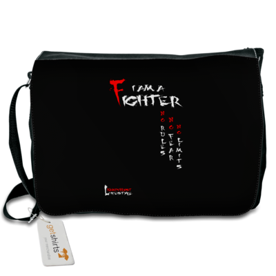 Motiv: Schultertasche - Kampfkunst Lifestyle - I am a Fighter - bestimme auf Wunsch Details wie Produkt, Grösse, Farbe und Position selbst ! Motiv: Schultertasche - Kampfkunst Lifestyle - I am a Fighter
